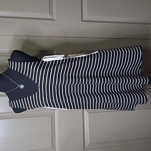 NWT Gianni Bini Striped side ties v neck and back dress size small